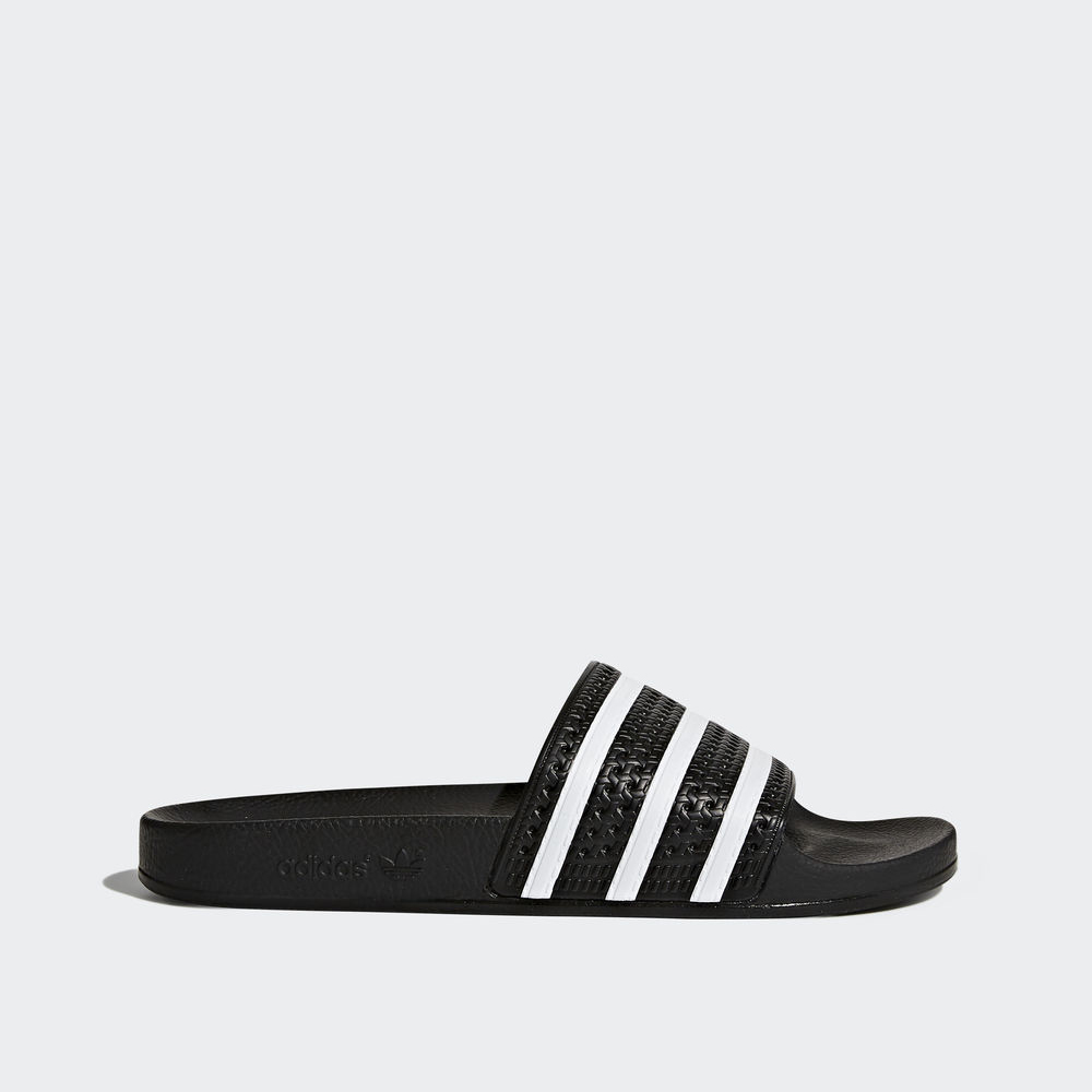 Adidas Adilette Slides - παντοφλες γυναικεια - Μαυρα/Ασπρα,Μέγεθος: EU 36 – 54 2/3 (106HWEGK)